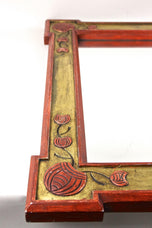 20TH CENTURY, AUSTRIA, ART NOUVEAU, WALL MIRROR, GILT, RED