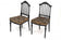 PAIR, BLACK, 19TH CENTURY, SIDE CHAIRS, ORIGINAL, UPHOLSTERY