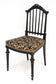 PAIR, BLACK, 19TH CENTURY, SIDE CHAIRS, ORIGINAL, UPHOLSTERY