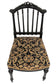 PAIR, BLACK, 19TH CENTURY, SIDE CHAIRS, ORIGINAL, UPHOLSTERY