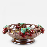 MID CENTURY, CERAMIC BOWL, CHERRIES, ST PETER, AUSTRIA, 1960