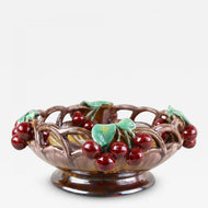 MID CENTURY, CERAMIC BOWL, CHERRIES, ST PETER, AUSTRIA, 1960