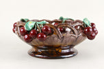 MID CENTURY, CERAMIC BOWL, CHERRIES, ST PETER, AUSTRIA, 1960