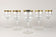 20TH CENTURY, ITALY, MURANO WINE GLASSES, GOLD RIM, SET OF 6