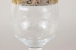 20TH CENTURY, ITALY, MURANO WINE GLASSES, GOLD RIM, SET OF 6