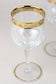 20TH CENTURY, ITALY, MURANO WINE GLASSES, GOLD RIM, SET OF 6