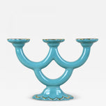 20TH CENTURY, AUSTRIA, TURQUOISE, ART DECO, CERAMIC CANDLEHOLDER