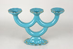 20TH CENTURY, AUSTRIA, TURQUOISE, ART DECO, CERAMIC CANDLEHOLDER