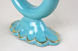 20TH CENTURY, AUSTRIA, TURQUOISE, ART DECO, CERAMIC CANDLEHOLDER
