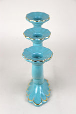20TH CENTURY, AUSTRIA, TURQUOISE, ART DECO, CERAMIC CANDLEHOLDER