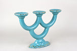 20TH CENTURY, AUSTRIA, TURQUOISE, ART DECO, CERAMIC CANDLEHOLDER