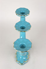 20TH CENTURY, AUSTRIA, TURQUOISE, ART DECO, CERAMIC CANDLEHOLDER
