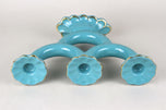 20TH CENTURY, AUSTRIA, TURQUOISE, ART DECO, CERAMIC CANDLEHOLDER