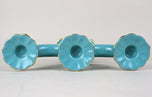 20TH CENTURY, AUSTRIA, TURQUOISE, ART DECO, CERAMIC CANDLEHOLDER