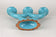 20TH CENTURY, AUSTRIA, TURQUOISE, ART DECO, CERAMIC CANDLEHOLDER