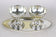 ART NOUVEAU, SILVERED BRASS GOBLETS, TRAY, 20TH CENTURY, 1910, AUSTRIA