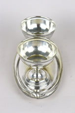 ART NOUVEAU, SILVERED BRASS GOBLETS, TRAY, 20TH CENTURY, 1910, AUSTRIA