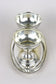 ART NOUVEAU, SILVERED BRASS GOBLETS, TRAY, 20TH CENTURY, 1910, AUSTRIA