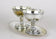 ART NOUVEAU, SILVERED BRASS GOBLETS, TRAY, 20TH CENTURY, 1910, AUSTRIA