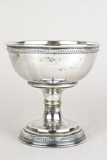 ART NOUVEAU, SILVERED BRASS GOBLETS, TRAY, 20TH CENTURY, 1910, AUSTRIA