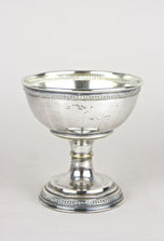 ART NOUVEAU, SILVERED BRASS GOBLETS, TRAY, 20TH CENTURY, 1910, AUSTRIA