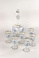 20TH CENTURY, AUSTRIA, GLASS DECANTER SET, ENAMEL PAINTINGS, 1980S