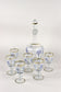 20TH CENTURY, AUSTRIA, GLASS DECANTER SET, ENAMEL PAINTINGS, 1980S