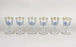 20TH CENTURY, AUSTRIA, GLASS DECANTER SET, ENAMEL PAINTINGS, 1980S