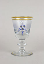 20TH CENTURY, AUSTRIA, GLASS DECANTER SET, ENAMEL PAINTINGS, 1980S