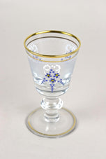 20TH CENTURY, AUSTRIA, GLASS DECANTER SET, ENAMEL PAINTINGS, 1980S