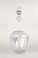 20TH CENTURY, AUSTRIA, GLASS DECANTER SET, ENAMEL PAINTINGS, 1980S