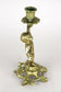 19TH CENTURY, AUSTRIA, SCULPTURAL FIREGILT BAROQUE REVIVAL BRASS CANDLEHOLDER, 1880
