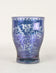 20TH CENTURY, CZECH REPUBLIC, BLUE IRIDESCENT GLASS, ENGRAVED VASE