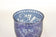20TH CENTURY, CZECH REPUBLIC, BLUE IRIDESCENT GLASS, ENGRAVED VASE
