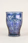 20TH CENTURY, CZECH REPUBLIC, BLUE IRIDESCENT GLASS, ENGRAVED VASE