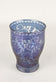 20TH CENTURY, CZECH REPUBLIC, BLUE IRIDESCENT GLASS, ENGRAVED VASE