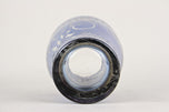 20TH CENTURY, CZECH REPUBLIC, BLUE IRIDESCENT GLASS, ENGRAVED VASE