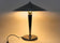 MID-CENTURY, ITALY, TABLE LAMP, GREY CHROMED, BRASS, 1970
