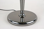 MID-CENTURY, ITALY, TABLE LAMP, GREY CHROMED, BRASS, 1970