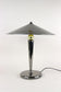 MID-CENTURY, ITALY, TABLE LAMP, GREY CHROMED, BRASS, 1970