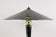 MID-CENTURY, ITALY, TABLE LAMP, GREY CHROMED, BRASS, 1970