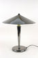 MID-CENTURY, ITALY, TABLE LAMP, GREY CHROMED, BRASS, 1970