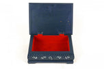 20TH CENTURY, ART DECO, PRUSSIAN BLUE, JEWELRY BOX, AUSTRIA, HANDPAINTED