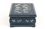 20TH CENTURY, ART DECO, PRUSSIAN BLUE, JEWELRY BOX, AUSTRIA, HANDPAINTED