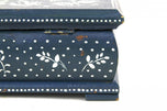 20TH CENTURY, ART DECO, PRUSSIAN BLUE, JEWELRY BOX, AUSTRIA, HANDPAINTED