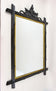 19TH CENTURY, GERMANY, BLACK FOREST, RUSTIC MIRROR, HANDCARVED, BASSWOOD, CIRCA 1870