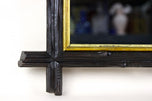 19TH CENTURY, GERMANY, BLACK FOREST, RUSTIC MIRROR, HANDCARVED, BASSWOOD, CIRCA 1870