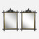 19TH CENTURY, GERMANY, BLACK FOREST WALL MIRRORS, RUSTIC, GILT BARS