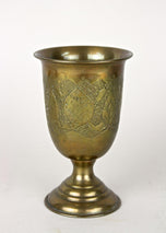 19TH CENTURY, AUSTRIA, BIEDERMEIER BRASS GOBLETS, VASES, HANDCRAFTED