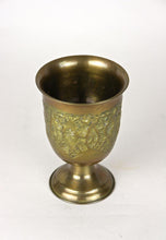 19TH CENTURY, AUSTRIA, BIEDERMEIER BRASS GOBLETS, VASES, HANDCRAFTED